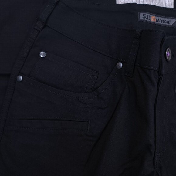 5.11 Tactical Pants Women’s 2 Regular Black Cirrus Covert Ripstop Straight Leg - Picture 5 of 10